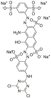 CAS#: 70865-31-5， Pentasodium 4-Amino-6-[[5-[(4,6-Dichloro-1,3,5-Triazin-2-Yl)Amino]-2-Sulphonatophenyl]Azo]-3-[(2,5-Disulphonatophenyl)Azo]-5-Hydroxynaphthalene-2,7-Disulphonate