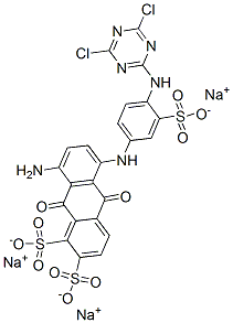CAS#: 70865-36-0， Trisodium 8-Amino-5-[[4-[(4,6-Dichloro-1,3,5-Triazin-2-Yl)Amino]-3-Sulphonatophenyl]Amino]-9,10-Dihydro-9,10-Dioxoanthracenedisulphonate
