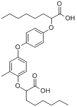 CAS#: 70886-50-9， 2-(4-(4-((1-Carboxyheptyl)Oxy)-3-Methylphenoxy)Phenoxy)Octanoic Acid