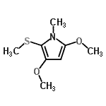 CAS#: 709647-47-2， 3,5-Dimethoxy-1-methyl-2-(methylsulfanyl)-1H-pyrrole