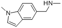 structure of CAS# 709649-73-0, N-Methyl-N-[(1-Methyl-1H-Indol-5-Yl)Methyl]Amine;N-Methyl-(1-Methyl-1H-Indol-5-Yl)Methylamine, N-Methyl-N-[(1-Methyl-1H-Indol-5-Yl)Methyl]Amine;N-Methyl-N-[(1-Methyl-1H-Indol-5-Yl)Methyl]Amine 97%;N-METHYL-N-[(1-METHYL-1H-INDOL-5-YL)METHYL]AMINE