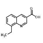 结构式 CAS# 71082-56-9, 8-乙基-3-喹啉羧酸