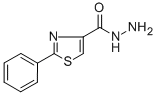 structure of CAS# 7113-12-4, 2-Phenyl-1,3-Thiazole-4-Carbohydrazide;2-Phenylthiazole-4-Carbohydrazide;2-Phenyl-4-Thiazolecarbohydrazide;1Y-0704