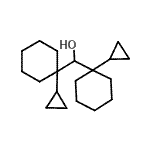 structure of CAS# 71172-68-4, Bis(1-cyclopropylcyclohexyl)methanol;α,α-dicyclopropylcyclohexylmethanol