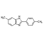 structure of CAS# 7118-66-3, 6-Methyl-2-(4-methylphenyl)-1H-benzimidazole;5-methyl-2-(4-methylphenyl)benzimidazole;5-Methyl-2-p-tolyl-1H-benzoimidazole;6-methyl-2-(4-methylphenyl)-1H-benzimidazole
