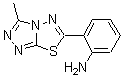 structure of CAS# 712293-71-5, 2-(3-Methyl[1,2,4]triazolo[3,4-b][1,3,4]thiadiazol-6-yl)aniline;2-(3-meth<wbr>yl[1,2,4]<wbr>triazolo[<wbr>3,4-b][1,<wbr>3,4]thiad<wbr>iazol-6-y<wbr>l)aniline;2-(3-meth<wbr>yl-[1,2,4<wbr>]triazolo<wbr>[3,4-b][1<wbr>,3,4]thia<wbr>diazol-6-<wbr>yl)aniline;2-(3-Meth<wbr>yl-[1,2,4<wbr>]triazolo<wbr>[3,4-b][1<wbr>,3,4]-thi<wbr>adiazol-6<wbr>-yl)-phen<wbr>ylamine