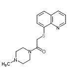 CAS#: 712307-27-2， 1-(4-Methyl-1-piperazinyl)-2-(8-quinolinylsulfanyl)ethanone