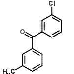 structure of CAS# 71372-41-3, (3-Chlorophenyl)(3-methylphenyl)methanone;3-Chloro-3'-methylbenzophenone;ZINC04242624