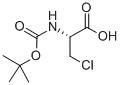 结构式 CAS# 71404-98-3, 3-氯-N-[(1,1-二甲基乙氧基)羰基]-L-丙氨酸