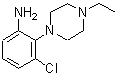 结构式 CAS# 714282-41-4, 3-氯-2-(4-乙基-1-哌嗪基)苯胺