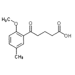 结构式 CAS# 71472-14-5, 5-(2-甲氧基-5-甲基苯基)-5-氧代戊酸