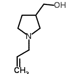 结构式 CAS# 71548-32-8, (1-烯丙基-3-吡咯烷基)甲醇