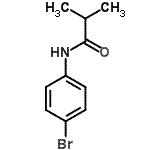 结构式 CAS# 7160-08-9, N-(4-溴苯基)-2-甲基丙酰胺
