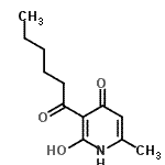 CAS#: 7164-95-6， 3-Hexanoyl-2-hydroxy-6-methyl-4(1H)-pyridinone