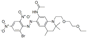 CAS#: 71673-13-7， N-[6-[(2-Bromo-4,6-Dinitrophenyl)Azo]-1-[2-(2-Ethoxyethoxy)Ethyl]-1,2,3,4-Tetrahydro-2,2,4-Trimethyl-7-Quinolinyl]-Acetamide
