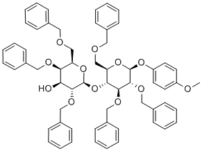 structure of CAS# 717132-49-5, 4-Methoxyphenyl 4-O-(2,4,6-Tri-O-Benzyl-beta-D-Galactopyranosyl)-2,3,6-Tri-O-Benzyl-beta-D-Glucopyranoside