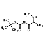 CAS#: 717914-80-2， N<sup>2</sup>-Methyl-N-{[(2-methyl-2-propanyl)oxy]carbonyl}alaninamide