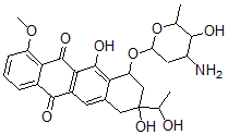 CAS#: 71800-90-3， 8-(1-Hydroxyethyl)-10-[(3-Amino-2,3,6-Trideoxy-alpha-L-Lyxo-Hexopyranosyl)Oxy]-7,8,9,10-Tetrahydro-8,11-Dihydroxy-1-Methoxy-5,12-Naphthacenedione