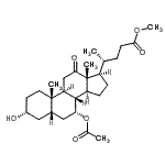 CAS#: 71837-87-1， Methyl (3alpha,5beta,7alpha)-7-acetoxy-3-hydroxy-12-oxocholan-24-oate