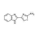structure of CAS# 7187-47-5, 4-(1H-Benzimidazol-2-yl)-1,3-thiazol-2-amine;4-(1H-Benzimidazol-2-yl)-1,3-thiazol-2-amine;4-(1H-benzimidazol-2-yl)-1,3-thiazol-2-ylamine;4-(1H-benzo[d]imidazol-2-yl)thiazol-2-amine