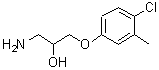 结构式 CAS# 71954-32-0, 1-氨基-3-(4-氯-3-甲基苯氧基)-2-丙醇