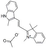 CAS#: 72089-18-0， 1,3,3-Trimethyl-2-[2-(2-Methyl-1H-Indol-3-Yl)Vinyl]-3H-Indolium Acetate
