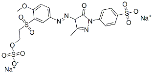 CAS#: 72121-81-4， Disodium 4-[4-[4-Methoxy-3-(2-Sulfonatooxyethylsulfonyl)Phenyl]Diazenyl-3-Methyl-5-Oxo-4H-Pyrazol-1-Yl]Benzenesulfonate