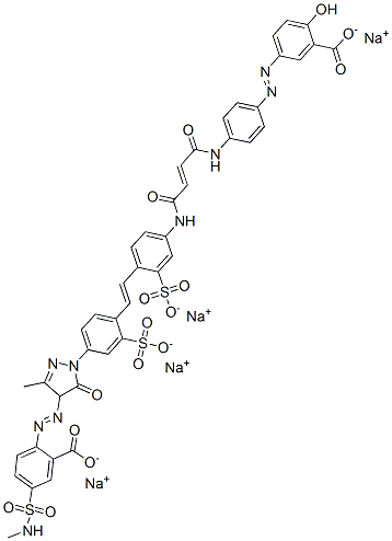 CAS#: 72139-20-9， Tetrasodium 2-[[1-[4-[(E)-2-[4-[[(E)-4-[[4-[(2Z)-2-(3-Carboxylato-4-Oxo-1-Cyclohexa-2,5-Dienylidene)Hydrazinyl]Phenyl]Amino]-4-Oxobut-2-Enoyl]Amino]-2-Sulfonatophenyl]Ethenyl]-3-Sulfonatophenyl]-3-Methyl-5-Oxo-4H-Pyrazol-4-Yl]Diazenyl]-5-(Methylsulfamoyl)Benzoate