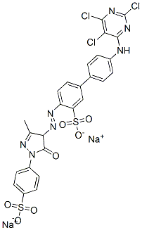 CAS#: 72139-23-2， Disodium 2-[[3-Methyl-5-Oxo-1-(4-Sulfonatophenyl)-4H-Pyrazol-4-Yl]Diazenyl]-5-[4-[(2,5,6-Trichloropyrimidin-4-Yl)Amino]Phenyl]Benzenesulfonate