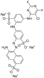 CAS#: 72152-51-3， Trisodium 6-Amino-5-[5-[[5-[(5-Chloro-2,6-Difluoropyrimidin-4-Yl)Amino]-2-Sulfonatophenyl]Amino]-2-Sulfonatophenyl]Diazenylnaphthalene-1-Sulfonate