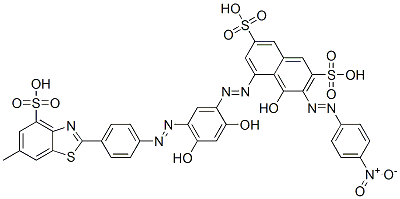 CAS#: 72152-66-0， (3Z)-5-[[(3Z)-6-Hydroxy-3-[[4-(6-Methyl-4-Sulfo-1,3-Benzothiazol-2-Yl)Phenyl]Hydrazinylidene]-4-Oxo-1-Cyclohexa-1,5-Dienyl]Diazenyl]-3-[(4-Nitrophenyl)Hydrazinylidene]-4-Oxonaphthalene-2,7-Disulfonic Acid
