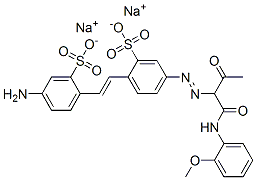 CAS#: 72245-61-5， Disodium 2-[2-(4-Amino-2-Sulphonatophenyl)Vinyl]-5-[[1-[[(2-Methoxyphenyl)Amino]Carbonyl]-2-Oxopropyl]Azo]Benzenesulphonate