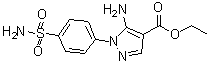 structure of CAS# 72292-62-7, Ethyl 5-amino-1-(4-sulfamoylphenyl)-1H-pyrazole-4-carboxylate;ETHYL5-AMINO-1-(4-SULFAMOYLPHENYL)PYRAZOLE-4-CARBOXYLATE