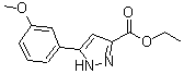 结构式 CAS# 723339-63-7, 5-(3-甲氧基苯基)-1H-吡唑-3-羧酸乙酯