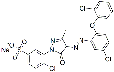 CAS 登录号：72479-28-8， 钠4-氯-3-[4-[5-氯-2-(2-氯苯氧基)苯基]偶氮-3-甲基-5-氧代-4H-吡唑-1-基]苯磺酸盐