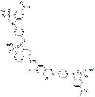 CAS#: 72496-92-5， Trisodium 5-[[(3Z)-6-Hydroxy-3-[[4-[(4-Nitro-2-Sulfonatophenyl)Amino]Phenyl]Hydrazinylidene]-4-Oxo-1-Cyclohexa-1,5-Dienyl]Diazenyl]-8-[4-[(4-Nitro-2-Sulfonatophenyl)Amino]Phenyl]Diazenylnaphthalene-1-Sulfonate