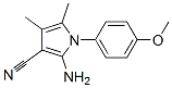 CAS#: 72578-38-2， 2-Amino-1-(4-Methoxyphenyl)-4,5-Dimethylpyrrole-3-Carbonitrile