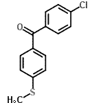 structure of CAS# 72585-17-2, (4-Chlorophenyl)[4-(methylsulfanyl)phenyl]methanone;4-Chloro-4'-(methylthio)benzophenone;4-Chloro-4'-(thiomethyl)benzophenone;ZINC04253159