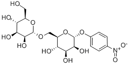 CAS#: 72647-96-2， (2R,3S,4S,5S,6R)-2-(4-Nitrophenoxy)-6-[[(2S,3S,4S,5S,6R)-3,4,5-Trihydroxy-6-(Hydroxymethyl)Oxan-2-Yl]Oxymethyl]Oxane-3,4,5-Triol