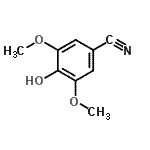 structure of CAS# 72684-95-8, 4-hydroxy-3,5-dimethoxy-benzonitrile;4-Cyano-2,6-dimethoxyphenol;MFCD09835372