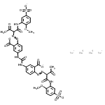 CAS#: 72749-83-8， Tetrasodium 3,3'-(carbonyldiimino)bis[6-({1-[(2-methoxy-5-sulfonatophenyl)amino]-1,3-dioxo-2-butanyl}diazenyl)benzoate]