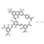 CAS#: 72765-45-8， Disodium 5-({2,4-dihydroxy-3,5-bis[(2-hydroxy-3,5-dinitrophenyl)diazenyl]phenyl}diazenyl)-4-hydroxy-3-[(4-nitrophenyl)diazenyl]-2,7-naphthalenedisulfonate