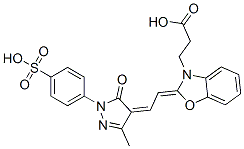 CAS#: 72796-92-0， 3-[(2Z)-2-[(2Z)-2-[3-Methyl-5-Oxo-1-(4-Sulfophenyl)Pyrazol-4-Ylidene]Ethylidene]-1,3-Benzoxazol-3-Yl]Propanoic Acid