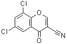 structure of CAS# 72798-32-4, 6,8-Dichloro-4-oxo-4H-chromene-3-carbonitrile;6,8-Dichloro-3-cyanochromone;6,8-Dichloro-4-oxo-4H-1-benzopyran-3-carbonitrile;6,8-dichloro-4-oxo-4H-chromene-3-carbonitrile