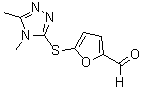 structure of CAS# 728035-62-9, 5-[(4,5-Dimethyl-4H-1,2,4-Triazol-3-Yl)Sulfanyl]-2-Furaldehyde;5-[(4,5-DIMETHYL-4H-1,2,4-TRIAZOL-3-YL)SULFANYL]-2-FURALDEHYDE;5-[(4,5-Dimethyl-4H-1,2,4-Triazol-3-Yl)Thio]-2-Furaldehyde;2-Furancarboxaldehyde, 5-[(4,5-Dimethyl-4H-1,2,4-Triazol-3