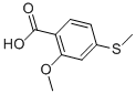 structure of CAS# 72856-73-6, 2-Methoxy-4-(Methylthio)-Benzoic Acid;2-Methoxy-4-Methylsulfanyl-Benzoic Acid;Benzoic Acid, 2-Methoxy-4-(Methylthio)-;4-(Methylthio)-O-Anisic Acid