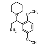 结构式 CAS# 72864-28-9, 2-(2,5-二甲氧基苯基)-2-(1-哌啶基)乙胺