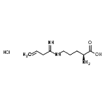 structure of CAS# 728944-69-2, N<sup>5</sup>-3-Butenimidoyl-L-ornithine hydrochloride (1:1);Vinyl-L-NIO (hydrochloride)