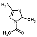 structure of CAS# 72926-03-5, 1-(5-Amino-2-methyl-1,3,4-thiadiazol-3(2H)-yl)ethanone;1-(5-Amino-2-methyl-[1,3,4]thiadiazol-3-yl)-ethanone;1-(5-amino-2-methyl-1,3,4-thiadiazol-3(2H)-yl)ethanone;BAS 01968146