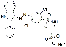 CAS#: 72968-75-3， Sodium 2-[[2,5-Dichloro-4-[(2E)-2-(2-Phenylindol-3-Ylidene)Hydrazinyl]Phenyl]Sulfonylamino]Ethanesulfonate